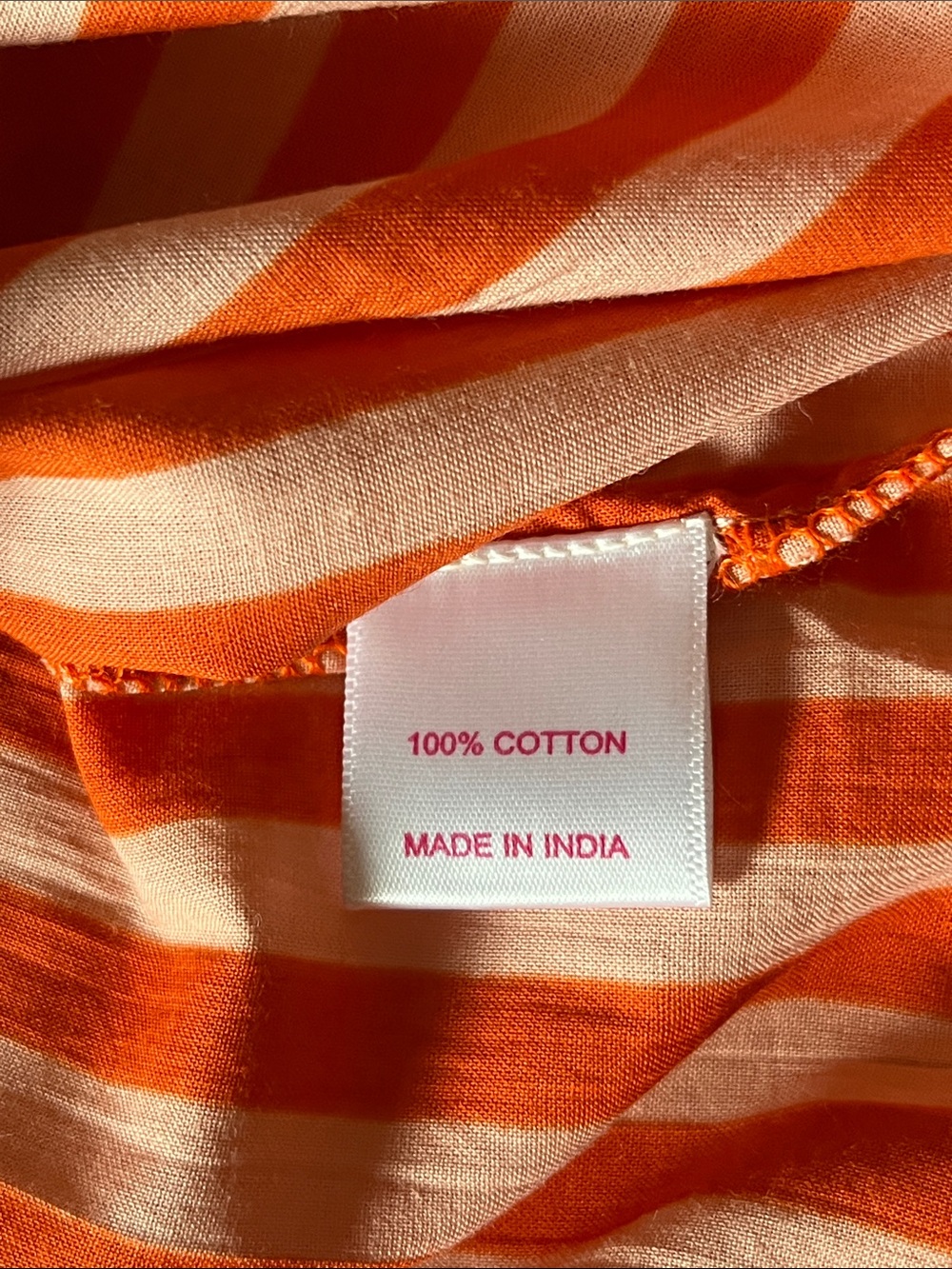 INK AND ALLOY Margot Striped Kaftan In Coral And Blush - Picture 7 of 9